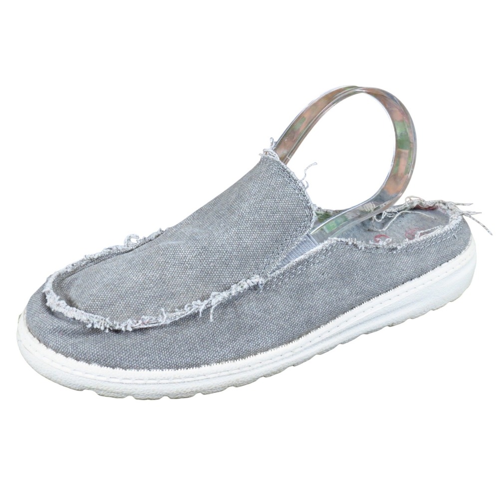 Jellypop Women Slip On Mule Sneakers Size 5.5 Gray Canvas Casual Comfort